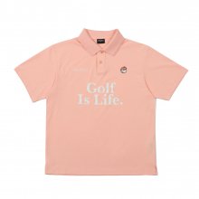 Golf is Life 스크립트 폴로 티셔츠 ORANGE