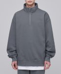 Oversized half-zip sweatshirt [Gray]