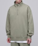 Oversized Half Zip Sweatshirt [Pistachio]