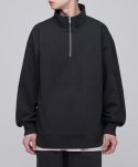 Oversized half-zip sweatshirt [Dark Gray]