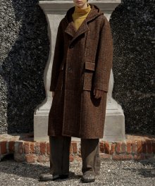 BIELLA HOOD COAT BROWN