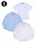(23SS) [ONEMILE WEAR] 3PACK OXFORD SHIRT WHITE / BLUE + TEE WHITE