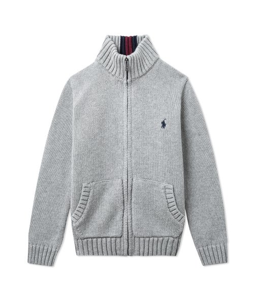 폴로 랄프 로렌 칠드런(POLO RALPH LAUREN CHILDREN) 남아 4-7세 코튼 풀 지퍼 스웨터 - 그레이 - 사이즈 & 후기 | 무신사