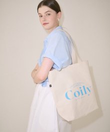 Cotton Logo Shoulder Bag_sky blue