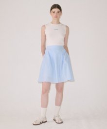 Midi Flare Skirt_sky blue