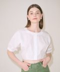 Crop Pearl Blouse_white