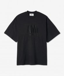남성 로고 프린트 반소매 티셔츠 - 블랙 / UTS003725001
