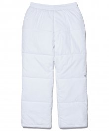 WIDE PUFFER PANTS - WHITE