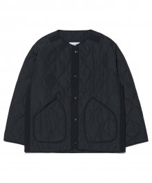 COLORING QUILTED JACKET - BLACK