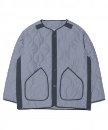 COLORING QUILTED JACKET - GRAY