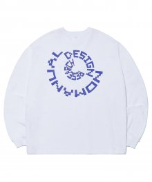 SPIRAL GRAPHIC LONG SLEEVE TEE - WHITE