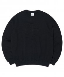 STITCHED SYMBOL SWEATSHIRT - BLACK