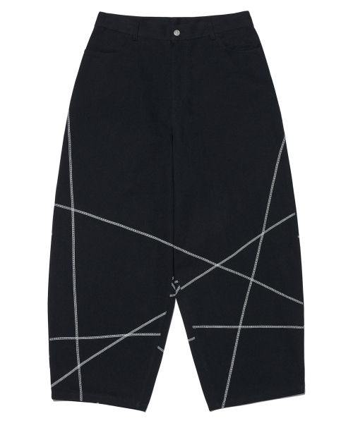 S.L WIDE PANTS - BLACK