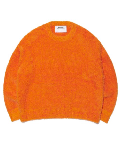 노매뉴얼(NOMANUAL) CROPPED HAIRY KNIT - ORANGE - 사이즈 & 후기