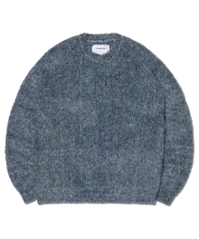 CROPPED HAIRY KNIT - MELANGE