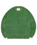 CROPPED HAIRY KNIT - GRASS GREEN