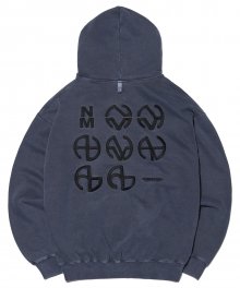 OVERDYED HOODED ZIP-UP - CHARCOAL