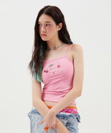 키르시 X 매튜 아트워크 슬리브리스 셔츠 [핑크]