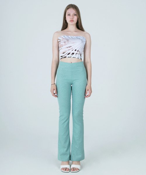 PAISLEY BELL BOTTOM PANTS [MINT]