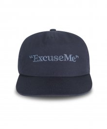 EXCUSE ME 5-PANEL CAP_WASHED NAVY