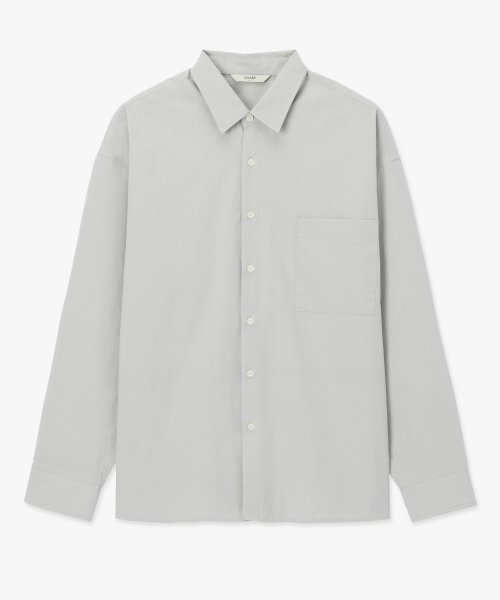 MUSINSA LEMARD Laundry Cotton Semi-Over Shirt Gray