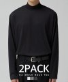 [2PACK] 일티어 하프폴라 모크넥 티셔츠