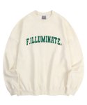 필루미네이트(FILLUMINATE) 오버핏 아치 로고 스웨트 셔츠-크림