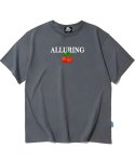 트립션(TRIPSHION) ALLURIG CHERRY GRAPHIC 티셔츠 - 그레이
