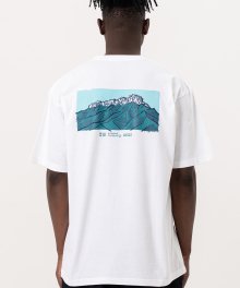 한국의 산 시리즈 그래픽 반팔 라운드 넥 티셔츠 설악산 화이트