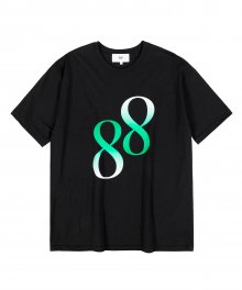 88 LOGO 반팔 티셔츠 BLACK