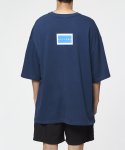 올플레임(OL FLAME) 테트리건 로고오버핏 티셔츠 딥블루
