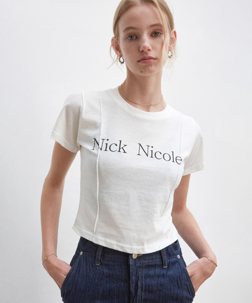 Кроп-футболка NICOLE PINTUCK CROP TEE_6 COLOR (как у Мун Га Ён)