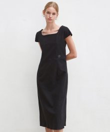 NICOLE CAP SLEEVE DRESS_BLACK