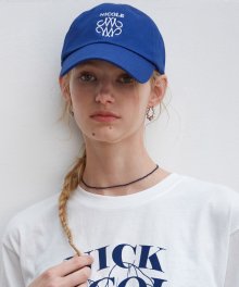 NICOLE SIGNATURE BALL CAP_BLUE