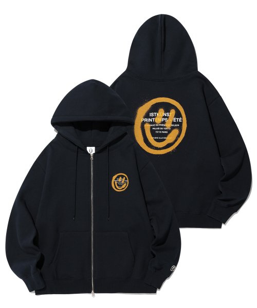 이스트쿤스트(ISTKUNST) LOGO & SMILEY HOOD ZIP UP_NAVY(IK2CFMM480A) - 사이즈 & 후기 ...