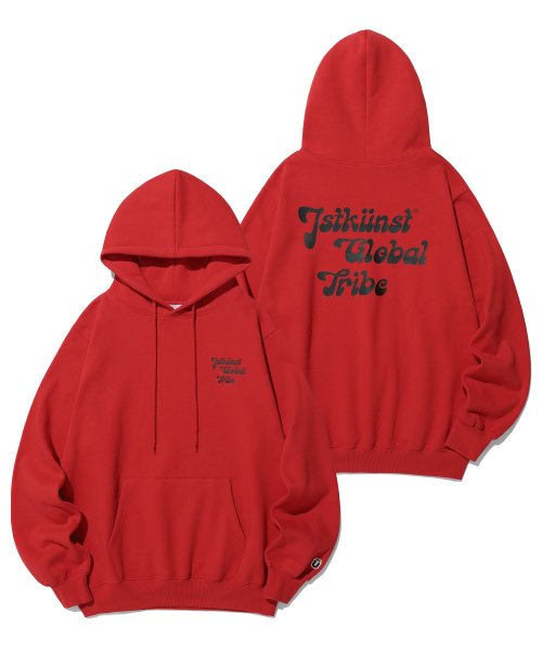 MUSINSA | イストクンスト IGT Wave Logo Hoodie Red (IK2CFMM416A)