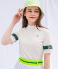 [판매종료] HALF NECK COOLING 쿨링 스트레치 티셔츠 WHITE&GREEN