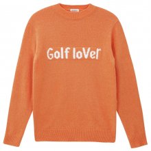 [판매종료] Golf lover 라운드넥 니트 티셔츠_ ORANGE