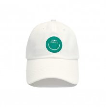 [판매종료] 시그니처 로고 BIG SMILE BALL CAP WHITE&GREEN