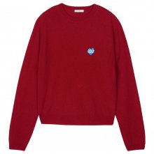 [판매종료] LOVE GOLF 자수 캐시미어 울혼방 스웨터_RED