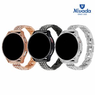 니바다(NIVADA) 퀵릴리즈 갤럭시워치 스트랩 3종 큐빅 메탈밴드 6005+큐...