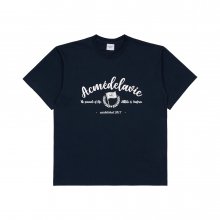 SCRIPT FLAG LOGO SHORT SLEEVE T-SHIRT NAVY