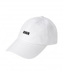 aVAN FONT BALL CAP WHITE