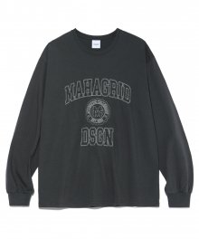 STITCH COLLEGE LOGO LS TEE CHARCOAL(MG2CFMT559A)