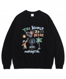 CRAYON DOODLE SWEATSHIRT BLACK(MG2CFMM455A)