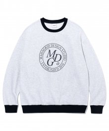 MGD SERIF LOGO SWEATSHIRT LIGHT GREY(MG2CFMM444A)