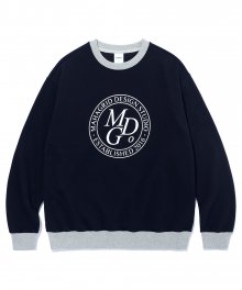 MGD SERIF LOGO SWEATSHIRT NAVY(MG2CFMM444A)