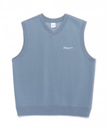 SCRIPT LOGO SWEAT VEST BLUE(MG2CFMM491A)