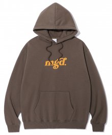 CHAIN STITCH MGD LOGO HOODIE BROWN(MG2CFMM423A)