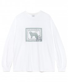 SHEEPDOG STAMP LS TEE WHITE(MG2CFMT569A)